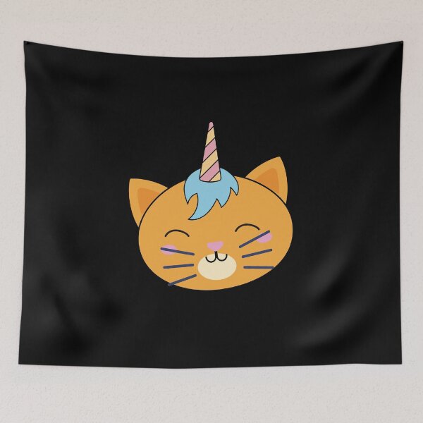 Item preview, Cute Unicorn Cat Graphic illustration Face  designed and sold by MerchSpot.