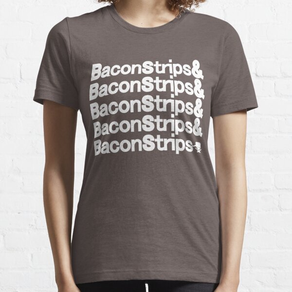 Bacon Strips T Shirts Redbubble - black shirt with brown hair strips roblox