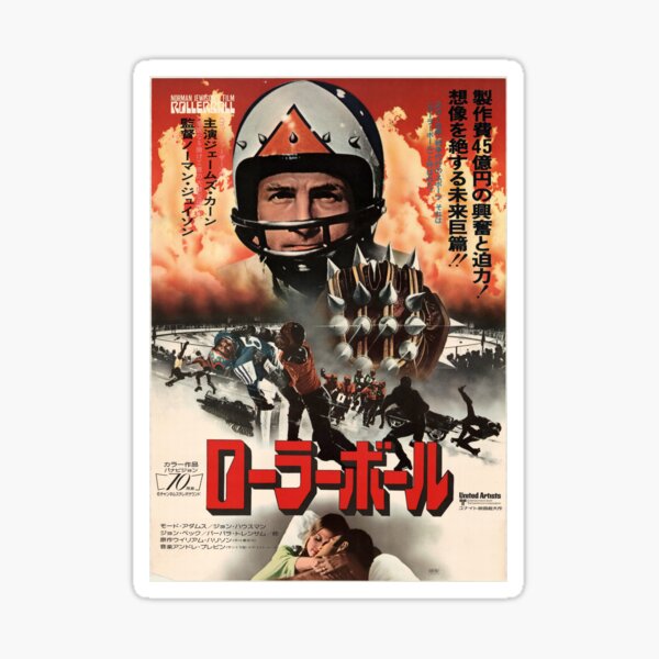 Rollerball 1975 restored Japanese poster Sticker