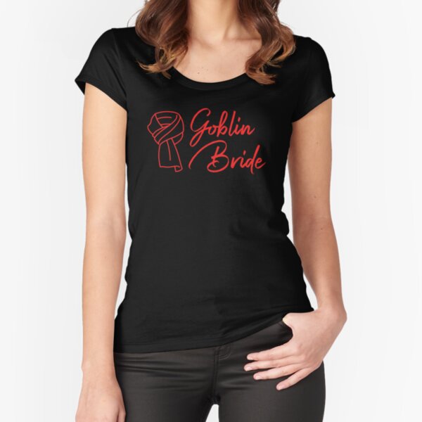 Goblin Bride K drama scarf Fitted Scoop T-Shirt