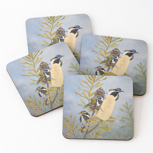Item preview, "Sweet Rain" - Blue Faced Honeyeaters designed and sold by KADuffy.
