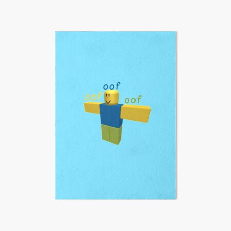 T Posing Roblox Noob Art Board Print By Bluesparkle001 Redbubble - noob hanging on a bow tie roblox