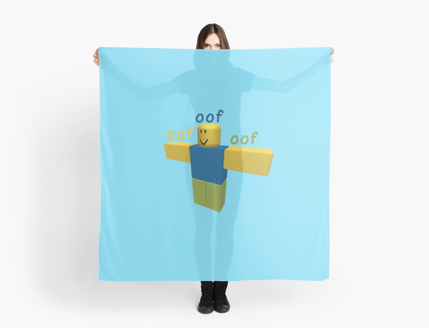 T Posing Roblox Noob Scarf By Bluesparkle001 Redbubble - buff t posing roblox character