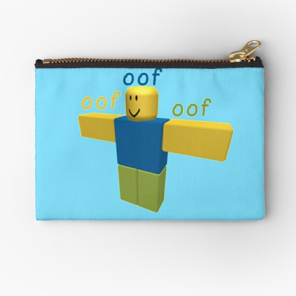 Roblox Noob Zipper Pouches Redbubble - noob dabing roblox