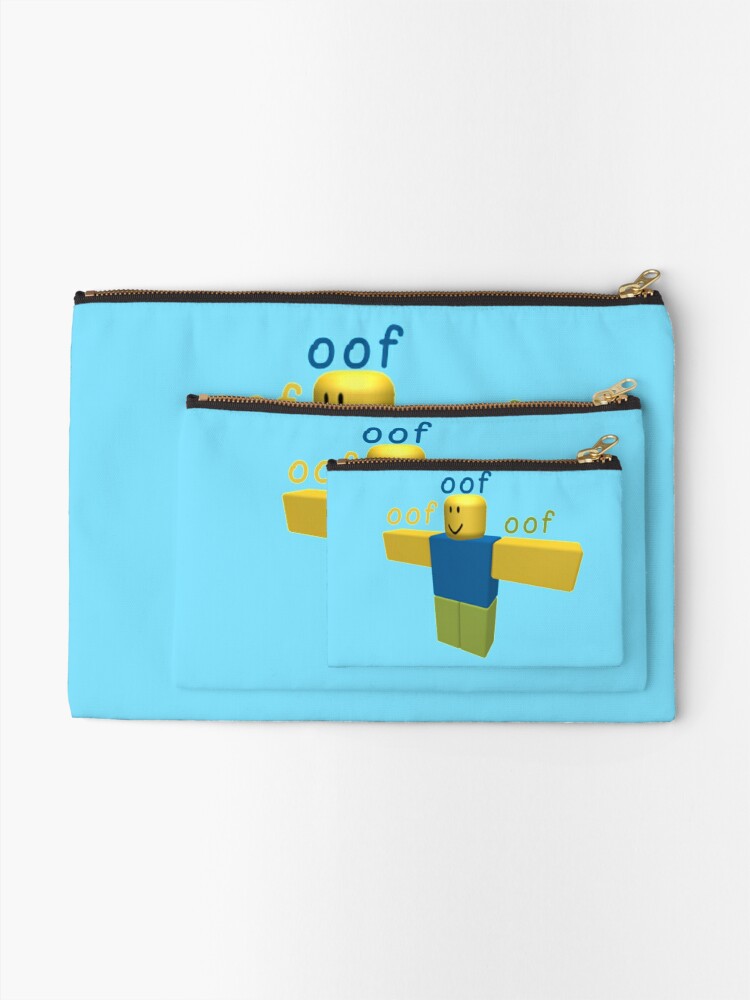 T Posing Roblox Noob Zipper Pouch By Bluesparkle001 Redbubble - rifle noob roblox