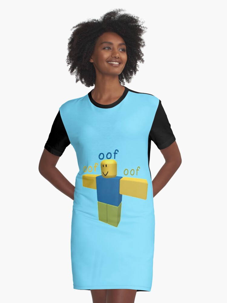 T Posing Roblox Noob Graphic T Shirt Dress By Bluesparkle001 Redbubble - roblox oof gaming noob graphic t shirt dress