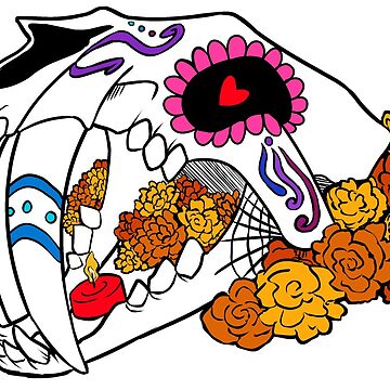 Artwork thumbnail, Sabertooth Sugar Skull by mongrelist