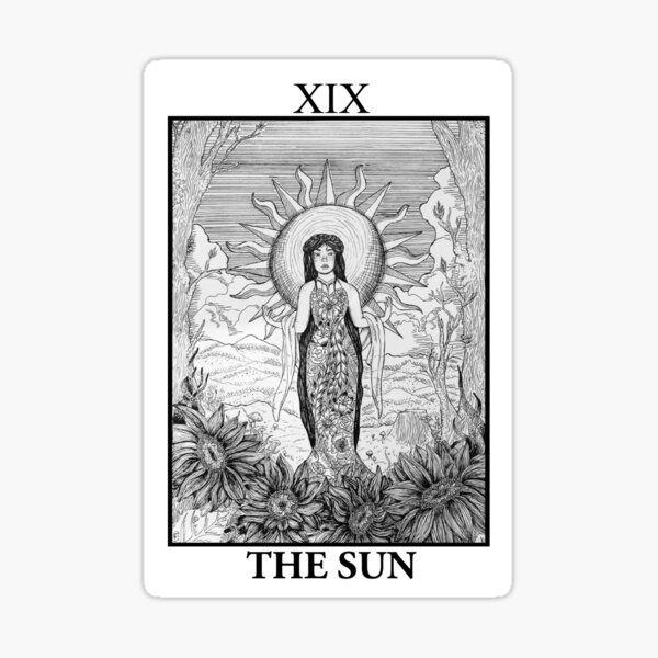 The Sun Tarot Card Sticker for Sale by ShannonigansArt