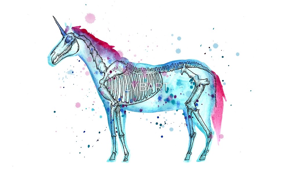 unicorn skeleton figure