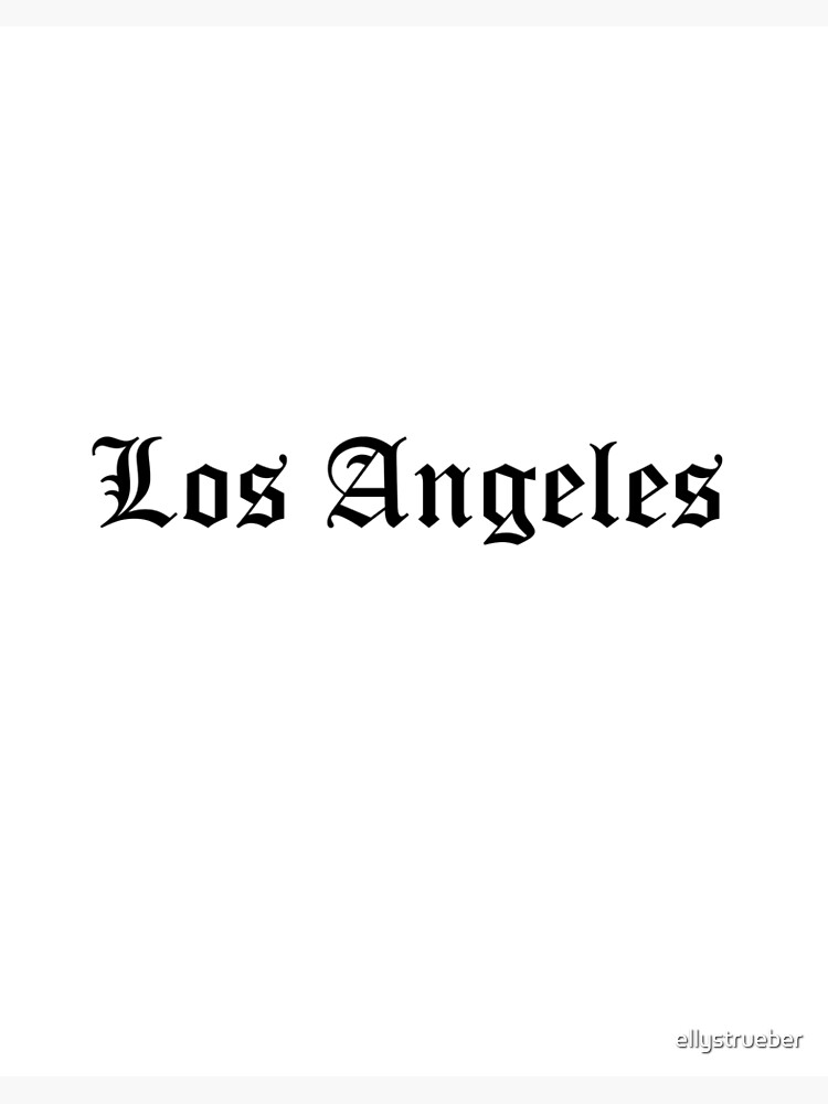 Los Angeles Custom Letters Script | Art Board Print