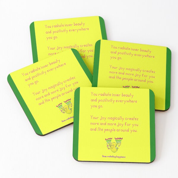 Item preview, Powerful Affirmations Bean Made Fun - Bean radiating happiness designed and sold by Justbeanhappy.