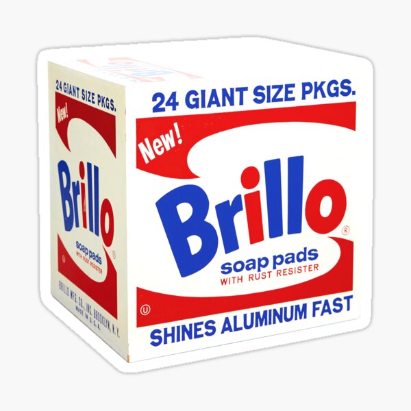 Andy Warhol Yellow Brillo Box Pop Art Sticker