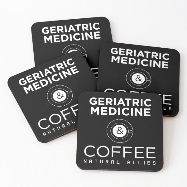 Item preview, Funny Geriatric Medicine and Coffee Natural Allies print designed and sold by jakehughes2015.