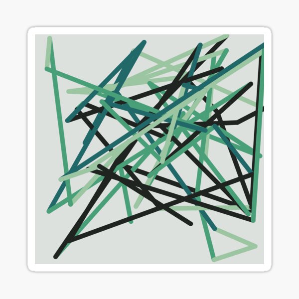 Green Zigzag Sticker