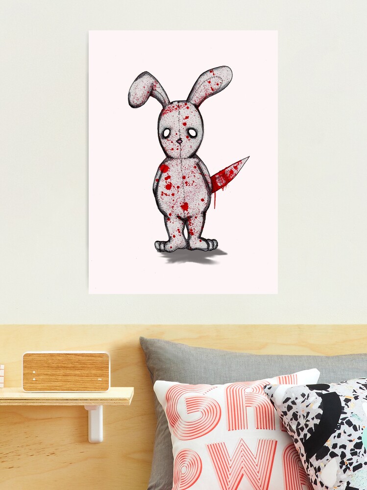 【一点物イラストアート】Killer Bunny【F0号】現代アート 一点物イラストアート】Killer Bunny【F0号】現代アート 美術品