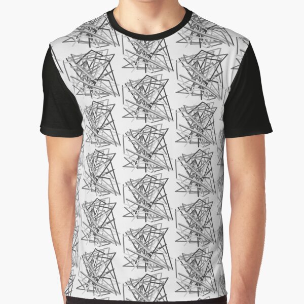 Gray Zigzag Graphic T-Shirt