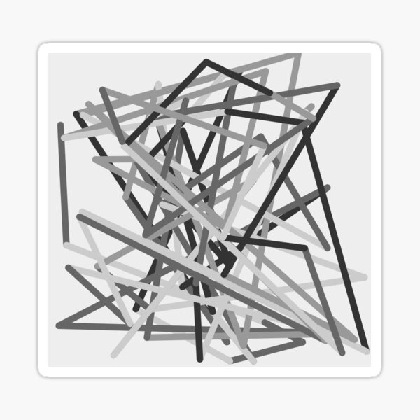 Gray Zigzag Sticker