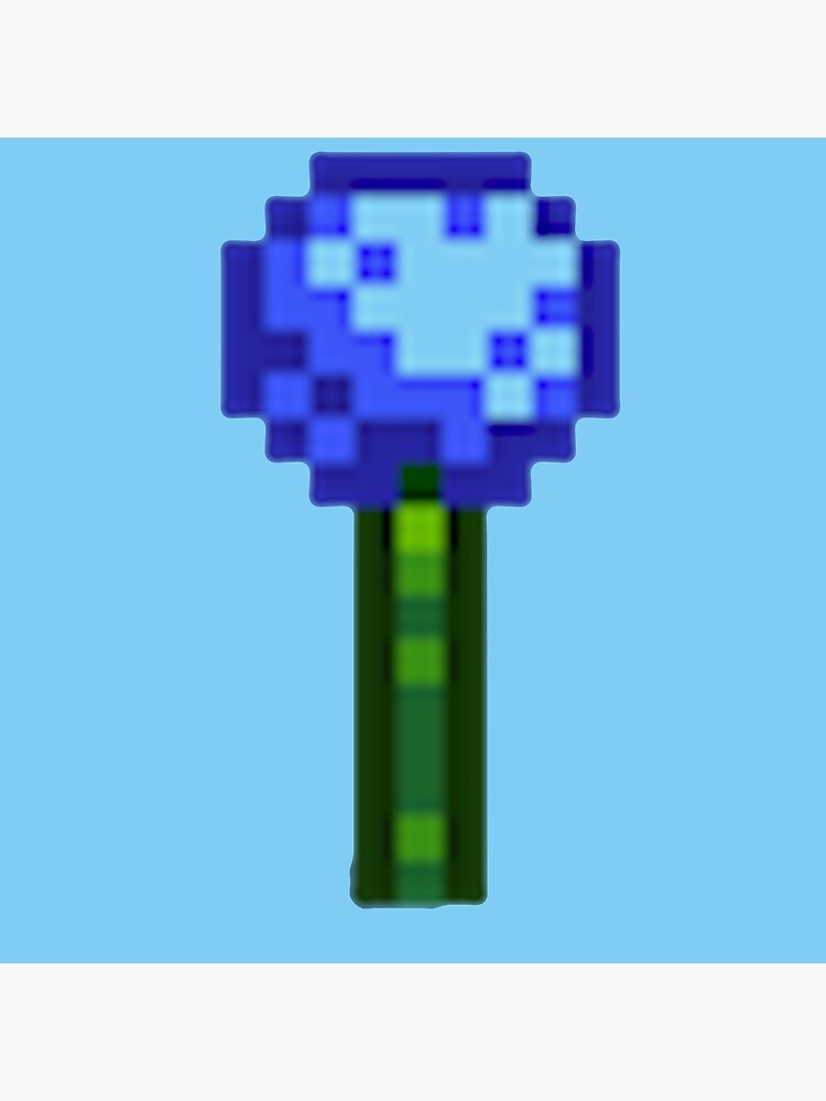  stardew valley pixel blue jazz flower poster for sale by edevyor