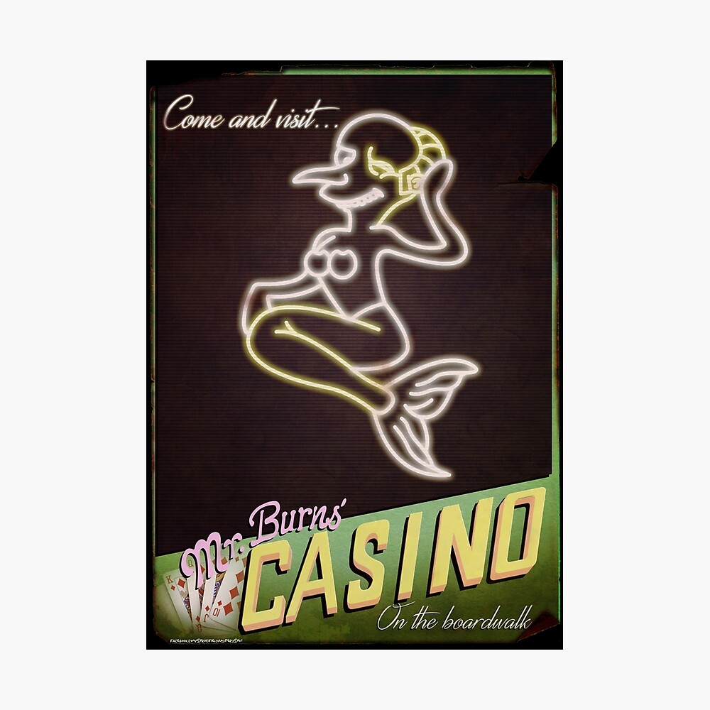 mr burns casino t shirt