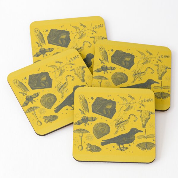 Item preview, Witchy Natural History Illustrations, Mustard Yellow designed and sold by Katy Scholten.