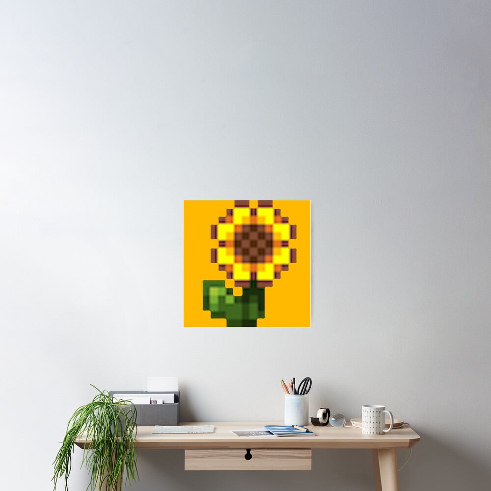 "Stardew Valley Pixel Sunflower" Poster for Sale by edevyor | Redbubble