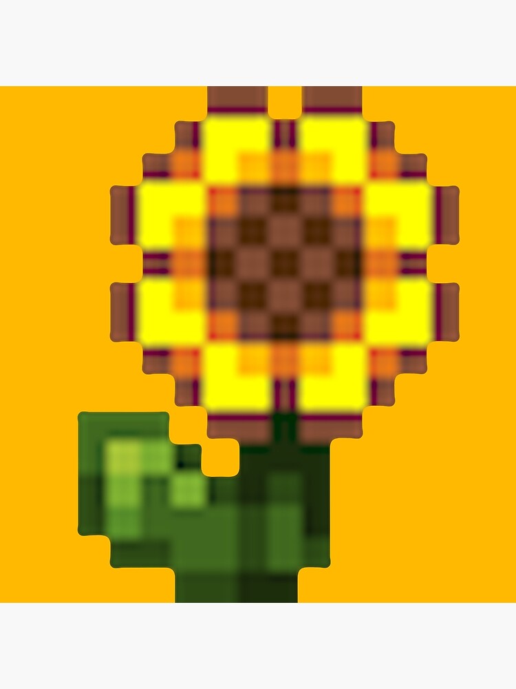 "Stardew Valley Pixel Sunflower" Poster for Sale by edevyor | Redbubble