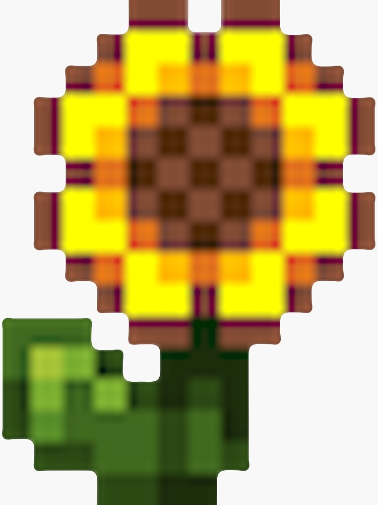 plants vs zombies sunflower pixel art