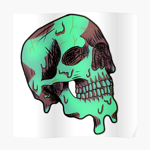 Premium Vector  Melting skull vector illustration