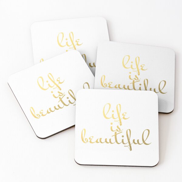Item preview, Life is Beautiful Faux Gold Foil designed and sold by mystylerepublic.