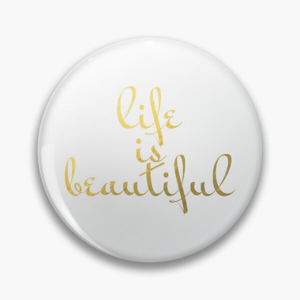 Item preview, Life is Beautiful Faux Gold Foil designed and sold by mystylerepublic.