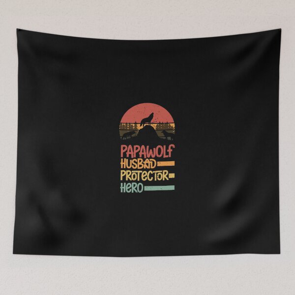 Item preview, Papa Wolf Husband Protector Hero Vintage | Funny Fathers Day Gift designed and sold by BeYourOwnHero.