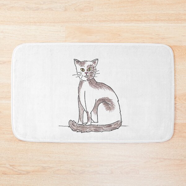 Item preview, Illustrated Brown and White Short-hair Kitty Cat designed and sold by BusyBee Argentina.