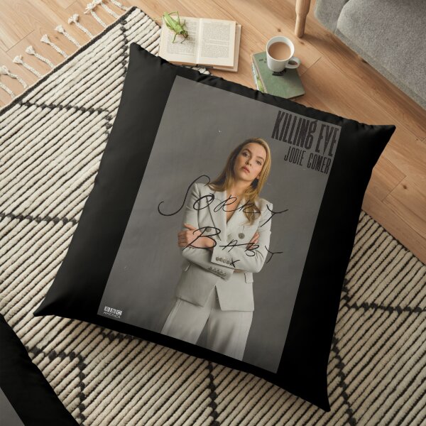 Jodie Comer in Killing Eve Character Poster Floor Pillow
