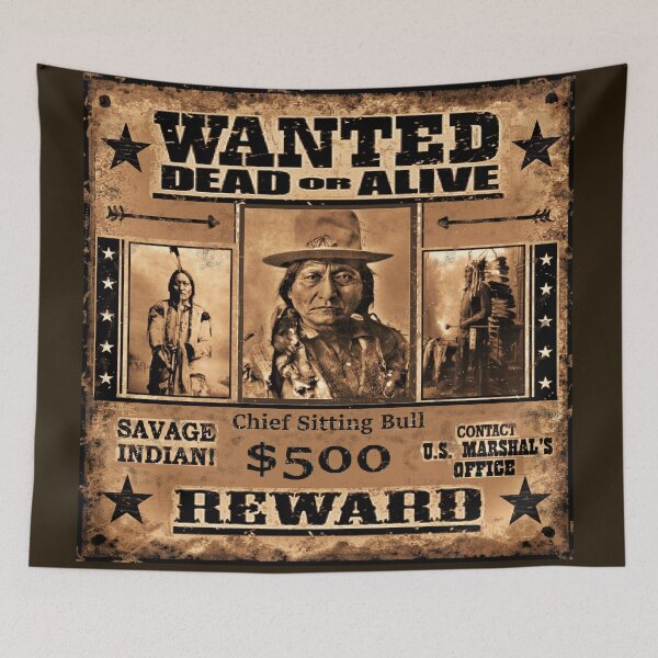Item preview, Chief Sitting Bull Wanted Poster designed and sold by DanBaran.