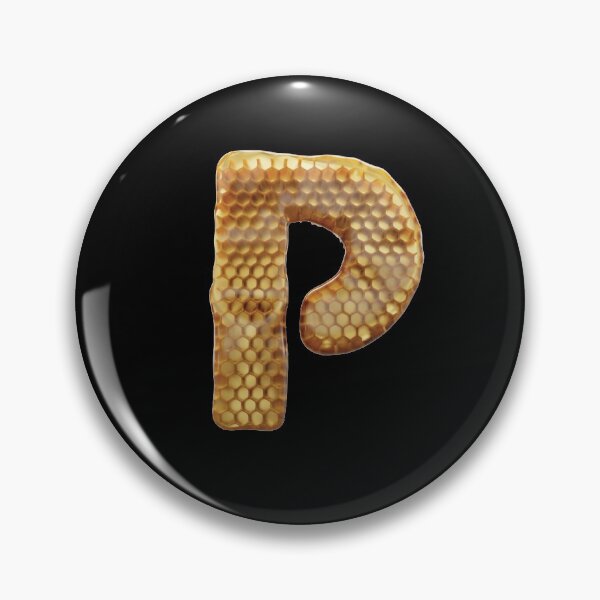 Item preview, P Letter 3d Honey Alphabet Font designed and sold by HelloFromAja.
