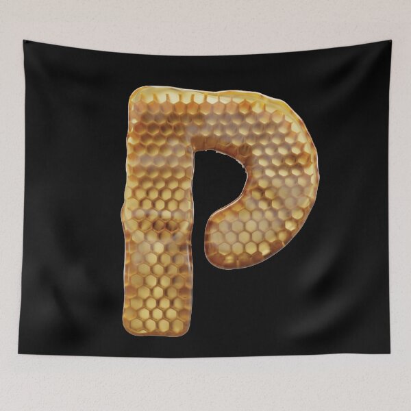 Item preview, P Letter 3d Honey Alphabet Font designed and sold by HelloFromAja.