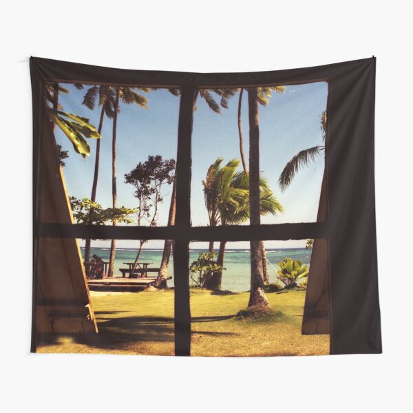 Tropical Fiji Beach Scene Tapestry