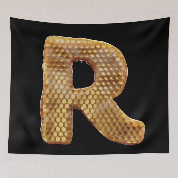Item preview, R Letter 3d Honey Alphabet Font designed and sold by HelloFromAja.
