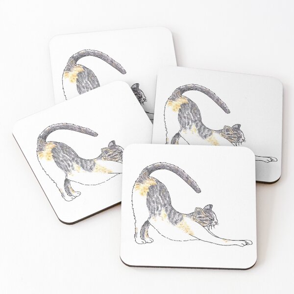 Item preview, Illustrated Short-hair Tri-color Tabby Kitty Cat  designed and sold by BusyBee Argentina.