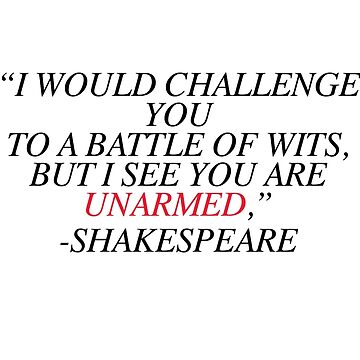 Artwork thumbnail, Shakespeare-Battle of Wits by calliecomp