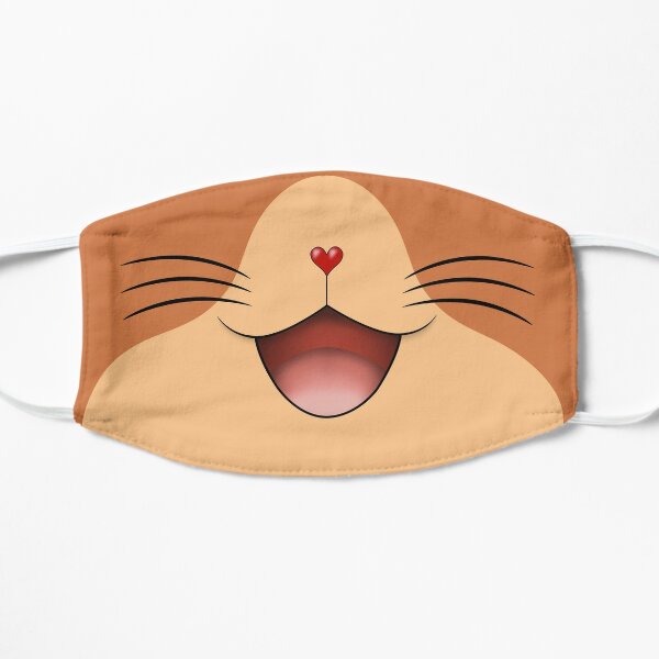 Download Cute Happy Cat Face Mask Yellow Mask By Neartheknuckle Redbubble PSD Mockup Templates