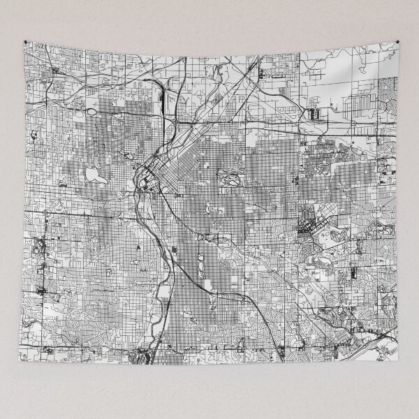 Item preview, Denver White Map designed and sold by multiplicitymap.