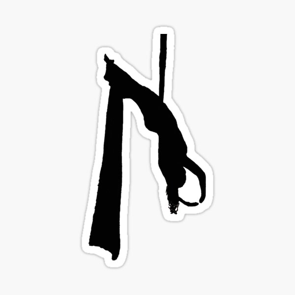 Aerialist in Black and White Sticker