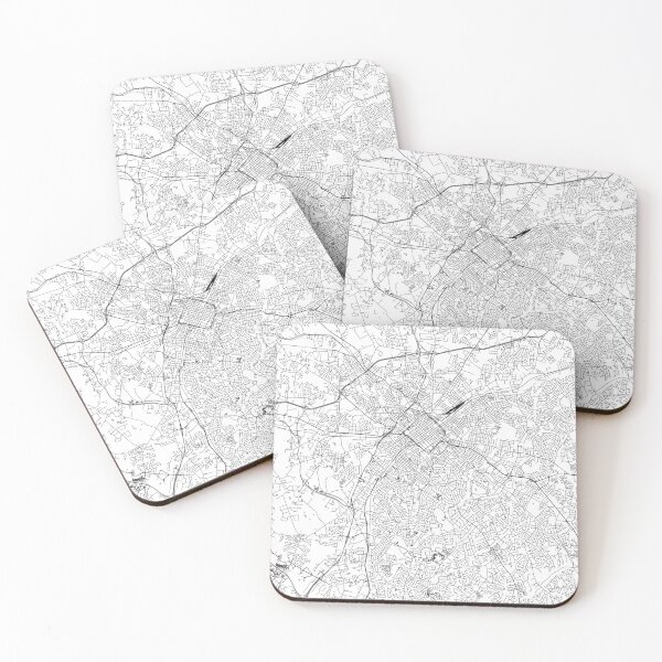 Item preview, Charlotte White Map designed and sold by multiplicitymap.