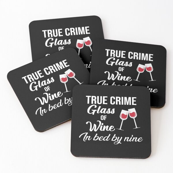 Item preview, True Crime Glass Of Wine In Bed By Nine designed and sold by Merch By ika.