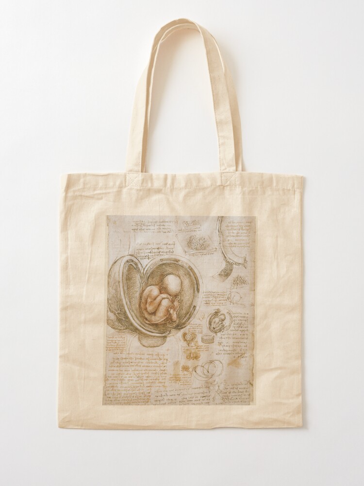 Da Vinci, Studies of the Fetus in the Womb | Tote Bag