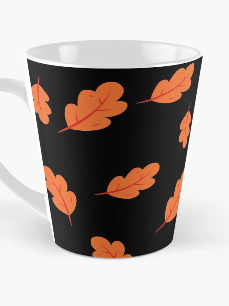 Thumbnail 3 of 4, Coffee Mug, orange leaf pattern designed and sold by Raseelvm.