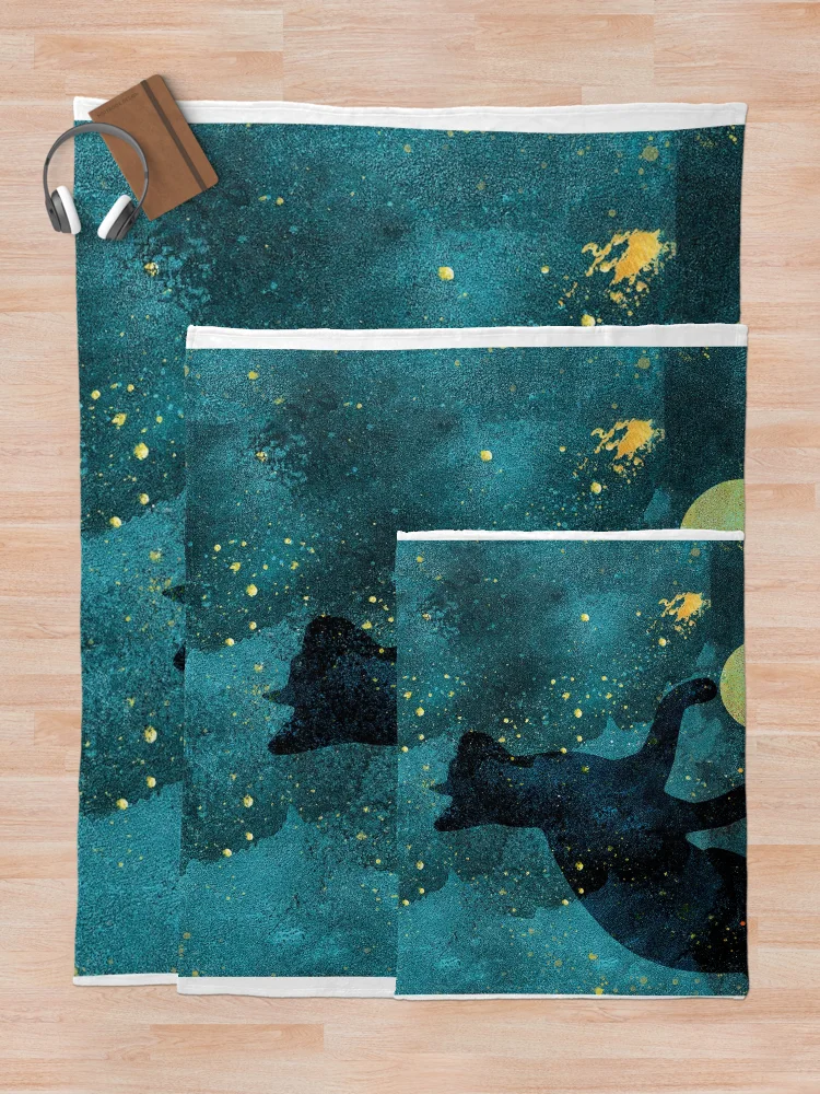 Thumbnail 5 of 6, Throw Blanket, Starry Night designed and sold by Rococodesigns.