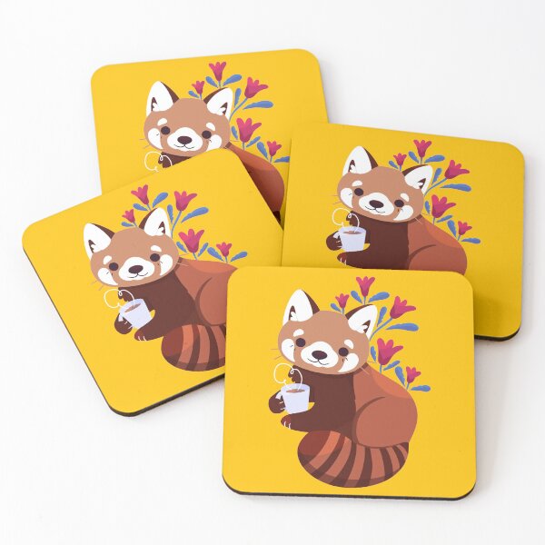 Item preview, Red Panda Drinking Coffee designed and sold by TaylorRoss1.