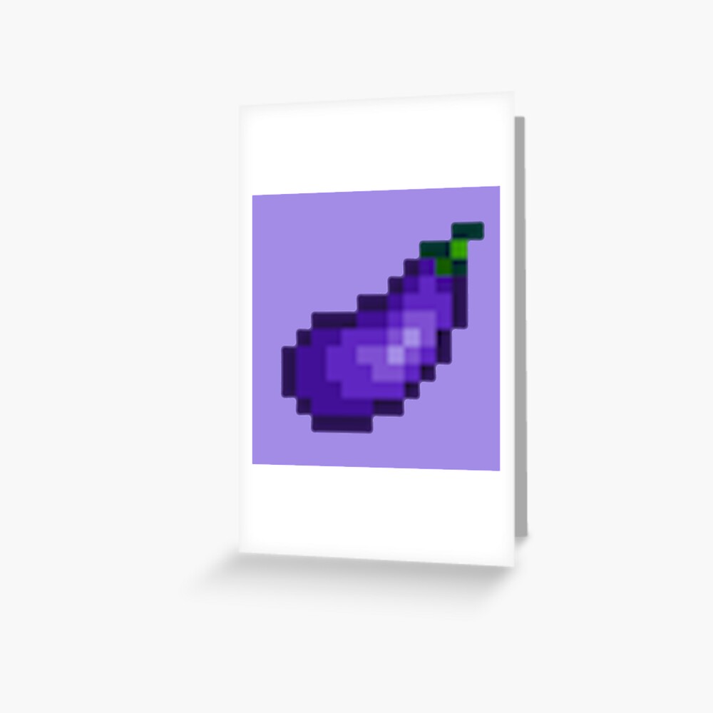 "Stardew Valley Pixel Eggplant" Greeting Card by edevyor Redbubble